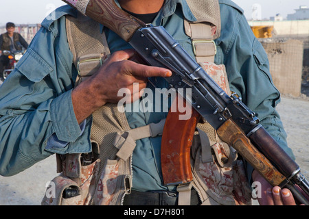 Afghan police being trained by Dutch military in Kunduz, Afghanistan Stock Photo