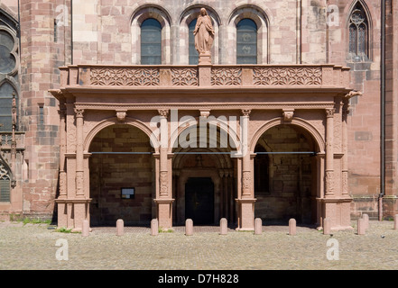 side entrance from the Minster in Freiburg im Breisgau (Southern Germany) Stock Photo