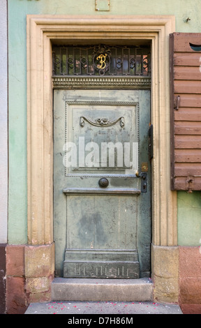 historic door in Freiburg im Breisgau, a town in Southern Germany Stock Photo