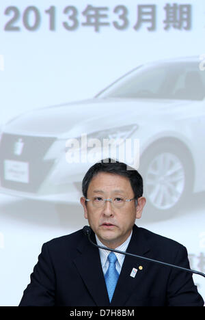 May 8, 2013 - Tokyo, Japan - Toyota Motor Corp President AKIO TOYODA speaks during a news conference on May 8, 2013 in Tokyo, Japan. (Credit Image: © Koichi Kamoshida/Jana Press/ZUMAPRESS.com) Stock Photo