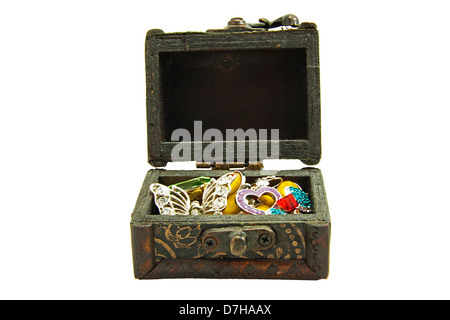 old wooden treasure chest Stock Photo