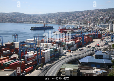 Chile Valparaiso harbor harbour Stock Photo