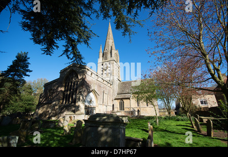 WITNEY, OXFORDSHIRE, UK. The parish church of St. Mary the Virgin. 2013. Stock Photo