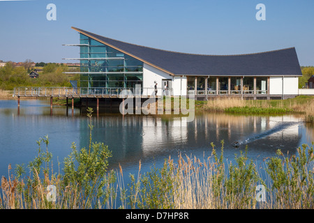 Stanwick Lakes Visitor Centre Stock Photo