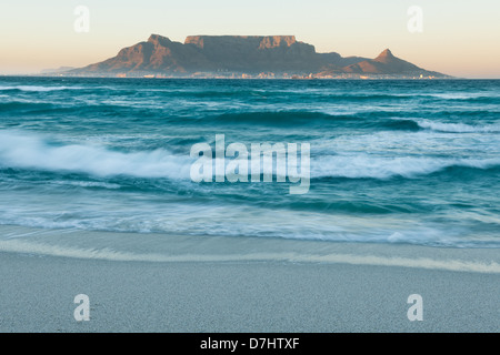 View of Table Mountain from Bloubergstrand, Cape Town, south Africa