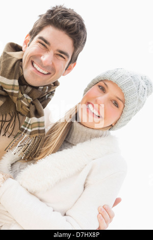 Portrait of couple in winter clothing Stock Photo