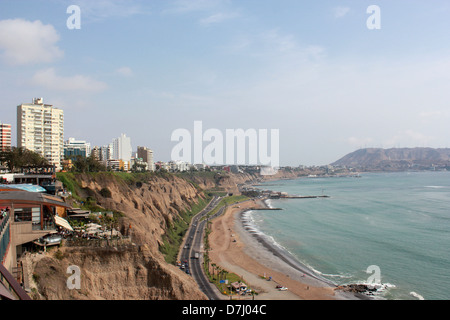 Peru Lima Miraflores Playa Costa Verde Larcomar Shopping center Stock Photo