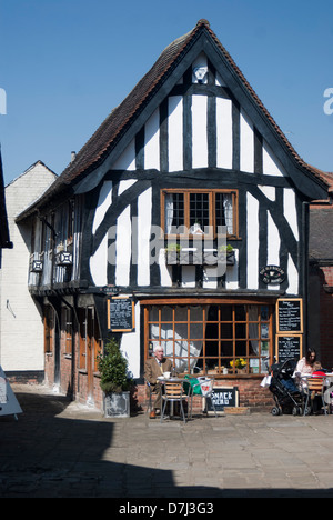 Exterior of The Old Bakery Tea Rooms, Newark on Trent, Nottinghamshire, England, UK. Stock Photo