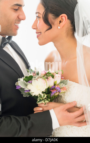 Happy newlywed couple Stock Photo