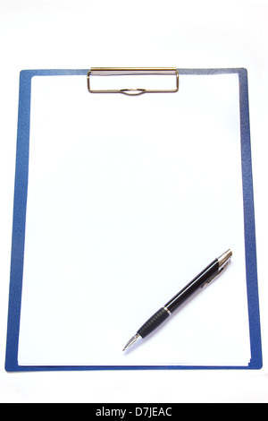 Clipboard with Carbon Copy Form and Pen Isolated on White Background Stock  Photo - Alamy