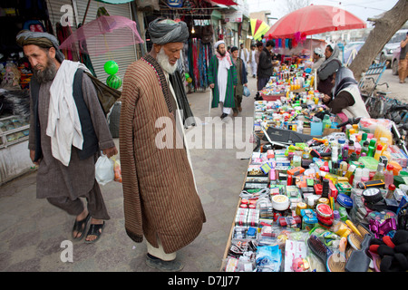 Market in downtown Kunduz, Afghanistan Stock Photo