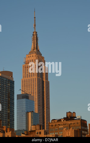 Empire State Building at Sunset Stock Photo