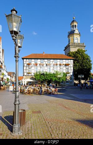 The marketplace in Rinteln on the Weser Stock Photo