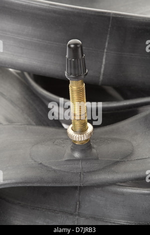 inner tube for bike, valve Stock Photo