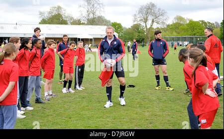 Barnes, London, UK. 8th May 2013.  Ollie Phillips of England at the launch of the Marriott London Sevens at the London Marathon Pavilion, Barn Elms Playing Fields on May 8, 2013 in Barnes, England. Alamy Live News Stock Photo