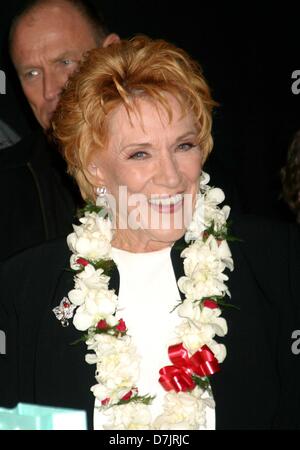 May 08, 2013 - FILE - JEANNE COOPER, the enduring soap opera star who played grande dame Katherine Chancellor for nearly four decades on 'The Young and the Restless' has died. She was 84. Cooper died Wednesday morning of an undisclosed illness in her sleep, her son the actor C. Bernsen announced publicly. PICTURED: Jan. 28, 2004 - Hollywood, California, U.S. - 'The Young And The Restless' celebrates Jeanne Cooper's 30th anniversary at CBS Television. (Credit Image: © Ed Geller/Globe Photos/ZUMAPRESS.com) Stock Photo