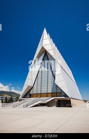 USA, Colorado, Colorado Springs, Air Force Academy chapel Stock Photo