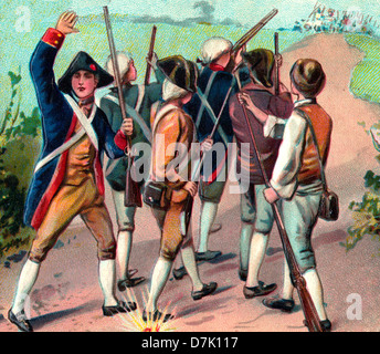 Minute men of the American Revolution Stock Photo