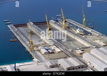 Aerial View of Dry Dock Dubai UAE Stock Photo