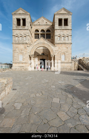 External view of the Basilica (Church) of the Transfiguration, Mount Tabor, Galilee, Israel Stock Photo