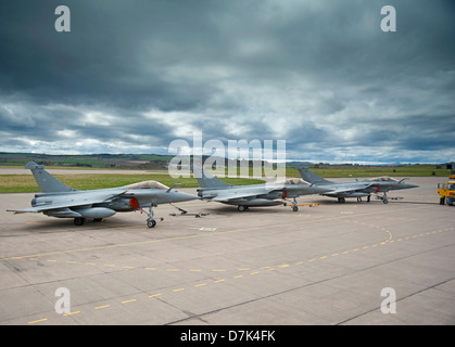 France - Navy Military Single & Two Seat Dassault Rafale Fighters.   SCO 9050 Stock Photo