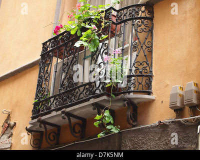 A very small balcony in Sardinia island Stock Photo