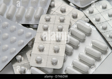 Berlin, Germany, tablets in blister packs Stock Photo