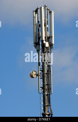 Antenna, base station, mobile, phone, communication, mobile phone, GPRS, GSM Stock Photo