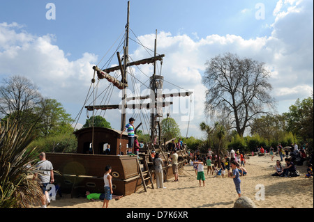 Children playing in the Princess Diana memorial playground, Stock Photo