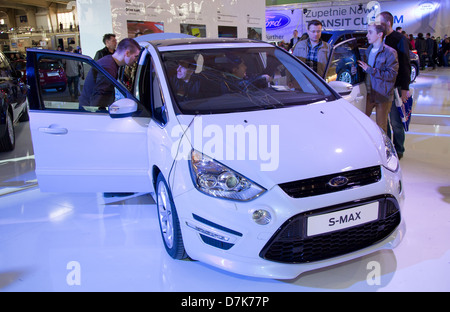 Poznan, Poland, the Ford S-MAX at the Motor Show 2013 Stock Photo