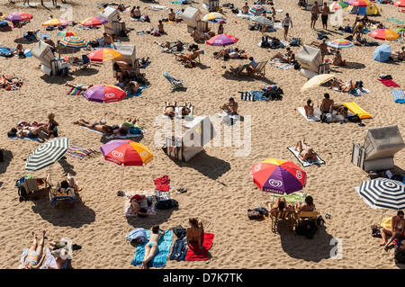 Berlin, Germany, visitors to the Wannsee beach Stock Photo - Alamy