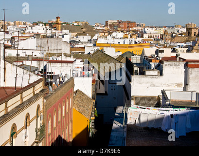 Panorama cityscape Seville Andalusia Andalucia Spain Europe Stock Photo