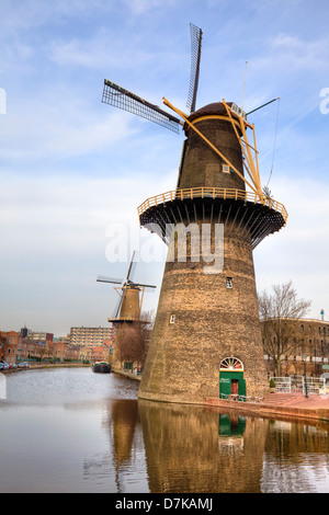 Schiedam, windmill, South Holland, Netherlands Stock Photo