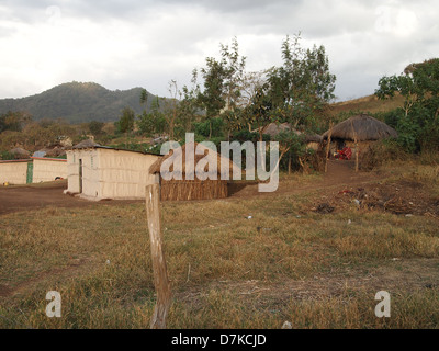 Calm Masai village in Tanzania Stock Photo
