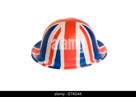 union jack hat on white background Stock Photo