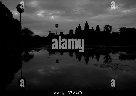 Angkor Wat before sunrise, Siem Riep, Cambodia. Stock Photo