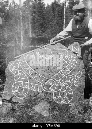 The Rune Stone in Sorunda, Södermanland, is an ancient artifact with ...