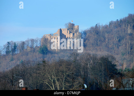 Hohenbaden, the old castle of Baden-Baden, seen in the forest Stock Photo