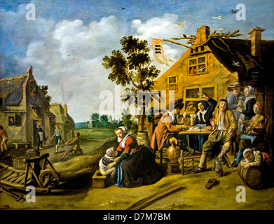 Company for The Crown Inn Jan Miense Molenaer 1630 Dutch Netherlands Stock Photo