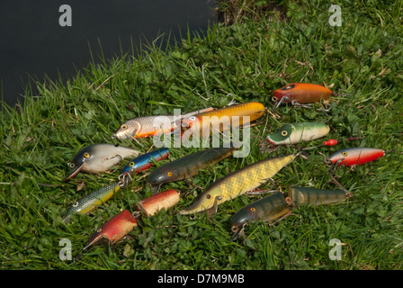 Fishing lures on display stock photo. Image of specialized - 38371962