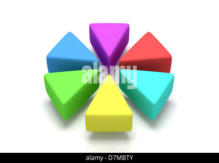 Pie chart, artwork Stock Photo