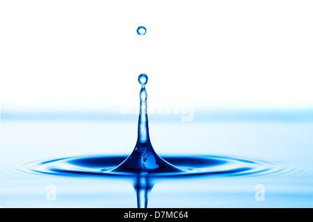 Water drop impact Stock Photo