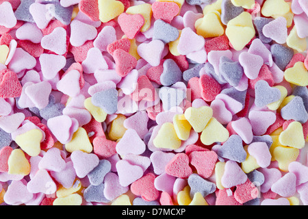 Heart-shaped sweets Stock Photo