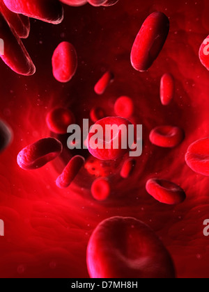 Blood stream, artwork Stock Photo