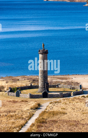 The Glenfinnan Monument situated at the head of Loch Shiel, Highland, Glenfinnan, Scotland, UK, Europe. Stock Photo