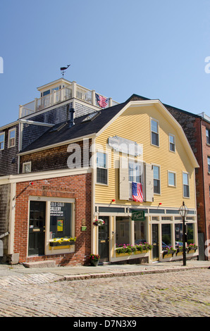 Massachusetts, New Bedford. Historic Centre Street, one of the oldest streets in New Bedford. Stock Photo