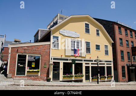 Massachusetts, New Bedford. Historic Centre Street, one of the oldest streets in New Bedford. Stock Photo