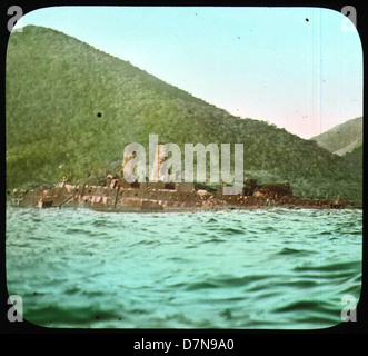 Wreck of the Spanish battleship The Viscaya Stock Photo