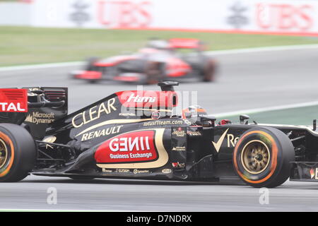 Barcelona, Spain. 10th May 2013.  Formula 1 Spanish Grand Prix. Picture shows Kimi Raikkonen (FIN) driving Lotus F1 E21 at Circuit de Catalunya. Credit: Action Plus Sports Images/Alamy Live News Stock Photo