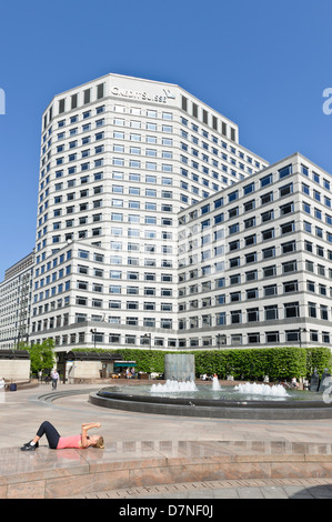 Credit Suisse building, Canary Wharf, London, England, United Kingdom. Stock Photo